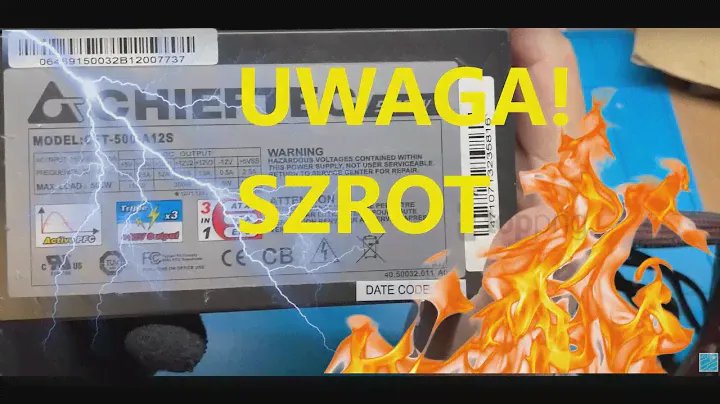 Uwaga ! Szrot......Zasilacz ATX CHIEFTEC 500 WAT CZ.1