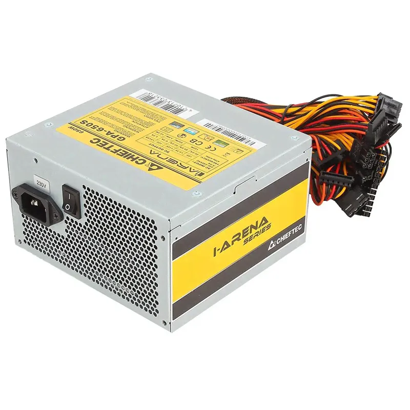 Блок питания для компьютера Chieftec iArena ATX 80 PLUS 650 Вт, GPA-650S
