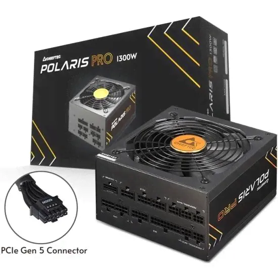 Блок питания Chieftec 1300W POLARIS PRO PPX-1300FC-A3 (PCIe 5.0 Connector Cable Details)-0